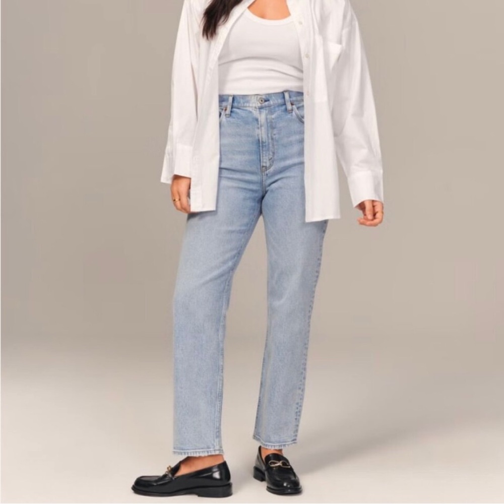 Abercrombie & Fitch Light Blue Straight Leg Jeans